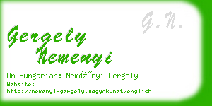 gergely nemenyi business card